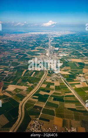 Città di Adana sulle pianure di Cukurova, Turchia. Foto Stock