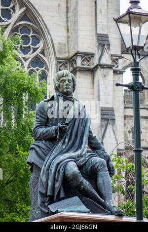 Statua di Robert Burns a Dunedin Nuova Zelanda scolpita da John Steell Foto Stock
