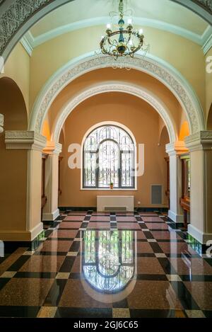 Armenia, Yerevan. Biblioteca Matenadarana, rari manoscritti in lingua armena. Foto Stock