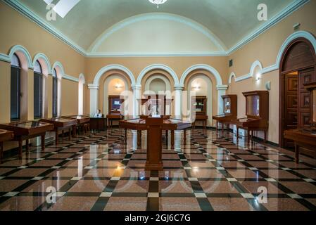 Armenia, Yerevan. Biblioteca Matenadarana, rari manoscritti in lingua armena. Foto Stock