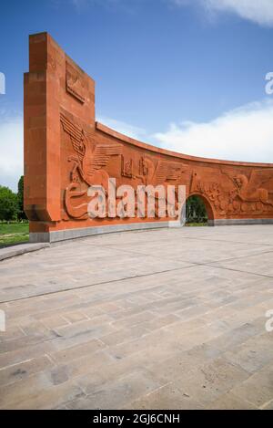 Armenia, Sardarapat. Memoriale alla Vittoria Armena sui Turchi nel maggio del 1918. Foto Stock