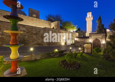 Azerbaigian, Baku. Città vecchia, Palazzo dei Shirvanshahs. Foto Stock