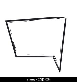 Fumetto vocale. Pronuncia testo a fumetto, casella di chat. Illustrazione Vettoriale