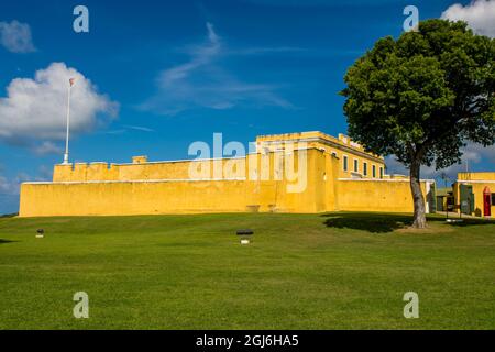 Fort Christiansted National Historic Site, Christiansted, St. Croix, Isole Vergini americane. Foto Stock