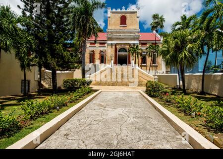 Storico di Federico chiesa luterana, Charlotte Amalie, san Tommaso, Isole Vergini americane. Foto Stock