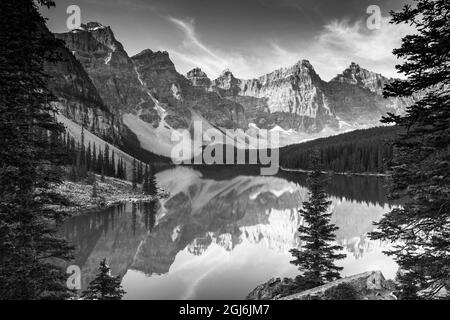 Il Moraine Lake, il Parco Nazionale di Banff, Alberta, Canada Foto Stock