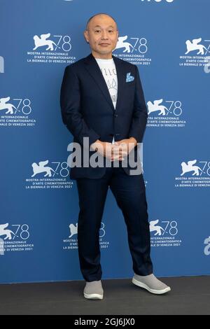 Venezia, Italia. 9 settembre 2021. Masaaki Yuasa partecipa alla fotocellula di 'Ino-Hu' durante il 78° Festival del Cinema di Venezia al Palazzo del Casino sul Lido di Venezia, il 09 settembre 2021. Credit: dpa/Alamy Live News Foto Stock