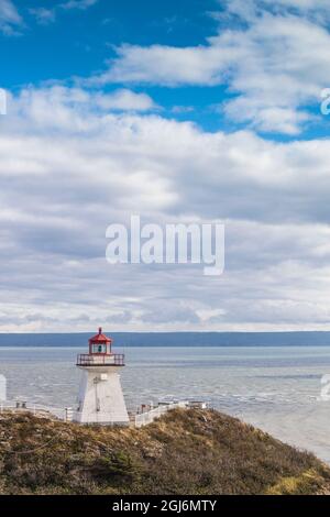 Canada, New Brunswick, Baia di Fundy. Faro di Cape Enrage. Foto Stock