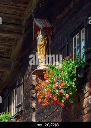 Lo storico insediamento alpino Gerstruben nell'Allgau vicino a Oberstdorf. Germania, Baviera Foto Stock