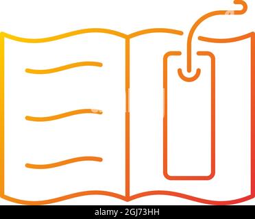 Icona del vettore lineare gradiente segnalibro Illustrazione Vettoriale
