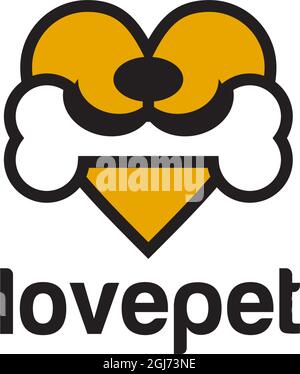 Immagine del modello di icona vettoriale del logo PET Lover Illustrazione Vettoriale