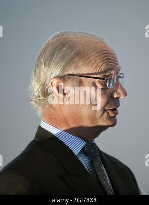 STOCCOLMA 20120211 il re svedese Carl XVI Gustaf inaugurò la nuova Galleria coreana al Museo delle antichità del lontano periodo pasquale di Stoccolma, Svezia sabato 11 2012 febbraio. Foto: Maja Suslin / SCANPIX / Kod 10300 Foto Stock