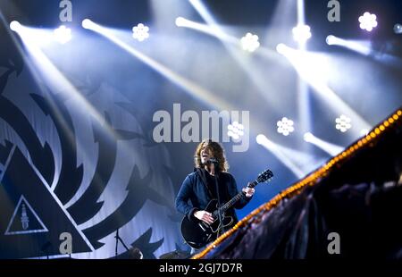 NORJE 20120607 Chris Cornell della rock band statunitense Soundgarden perfomrs duirng The Sweden Rock Festival 2012 iin Solvesborg Soputh Svezia, 7 giugno 2012. Foto: Claudio Bresciani / SCANPIX / Kod 10090 Foto Stock