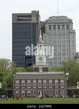 Foto esterna dell'Independence Hall di Philadelphia, USA, 10 maggio 2013. Foto Stock