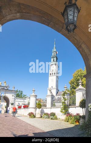 Porta d'ingresso al monastero di Jasna Gora, sede della Madonna Nera a Czestochowa, Polonia. Foto Stock