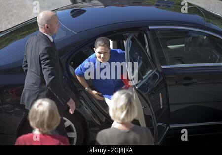 GOTEBORG 2014-06-13 Crown Princess Victoria ha partecipato al 25-year anniversario 'Nordens Arks' all'Università di Goteborg, 13 giugno 2014. Â€™Ark di Nordens è secondo il loro sito web una fondazione senza scopo di lucro che lavora per dare alle specie minacciate un futureÂ . Foto: Bjorn Larsson Rosvall / TT / Code 9200 Foto Stock