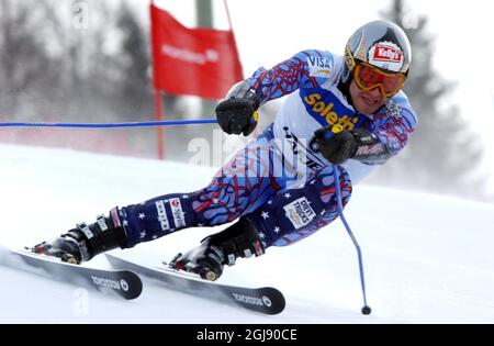 Bode Miller degli Stati Uniti in azione Foto Stock