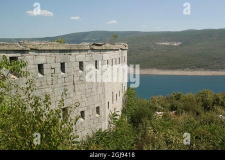 Fortezza austro-ungarica Drakuljica nei pressi di bileća (Republika Srpska, Bosnia-Erzegovina) Foto Stock