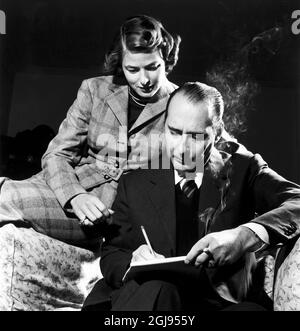 Arkiv 1950 regista italiano Roberto Rossellini (1906-1977) e moglie di Ingrid Bergman Foto: Lennart Nilsson Kod: 3054 COPYRIGHT SCANPIX SVEZIA Foto Stock