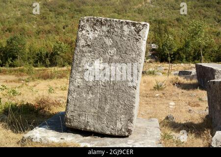 Necropoli di Stećak Međugorje nei pressi di Glumina (Neum) Foto Stock