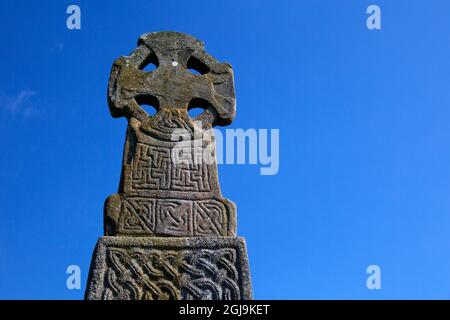 Regno Unito, Galles, Carew. La Croce Carew risale al 11 ° secolo. Foto Stock