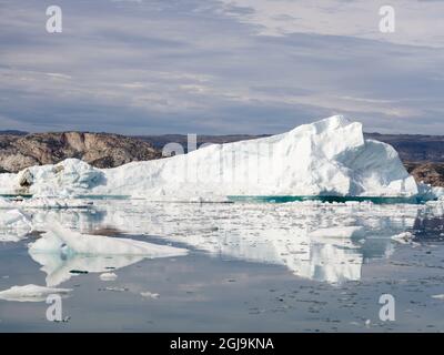 Iceberg nella baia di Disko, Groenlandia, territorio danese. Foto Stock