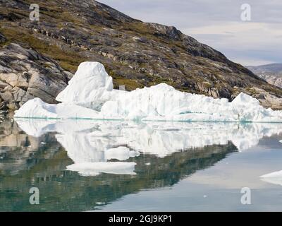 Iceberg nella baia di Disko, Groenlandia, territorio danese. Foto Stock