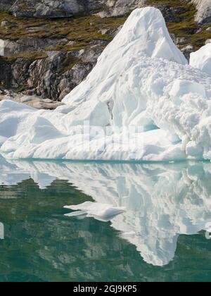 Iceberg nella baia di Disko, Groenlandia, territorio danese. Foto Stock