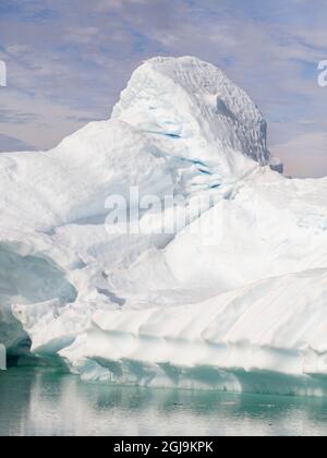 Iceberg nella baia di Disko, Groenlandia, territorio danese. Foto Stock