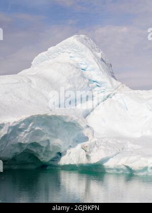 Iceberg nella baia di Disko, Groenlandia, territorio danese. Foto Stock