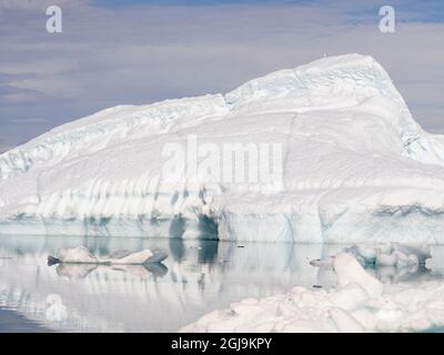 Iceberg nella baia di Disko, Groenlandia, territorio danese. Foto Stock