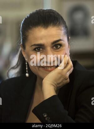 STOCCOLMA 20070516 mezzosoprano italiano Cecilia Bartoli è visto durante una visita a Stoccolma, Svezia. Bartoli ha ricevuto il Premio Polar Music 2016 Foto: Janerik Henriksson / SCANPIX / Kod 10010 Foto Stock