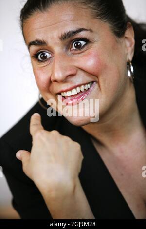 STOCCOLMA 20070516 mezzosoprano italiano Cecilia Bartoli è visto durante una visita a Stoccolma, Svezia. Bartoli ha ricevuto il Premio Polar Music 2016 Foto: Janerik Henriksson / SCANPIX / Kod 10010 Foto Stock