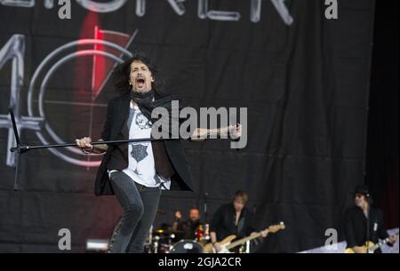 NORJE 2016-06-10 il gruppo rock americano-britannico Foreigner suona il 10 giugno 2016 al festival di musica rock svedese di Norje, Svezia. Foto: Erik Nylander / TT / code 11540 Foto Stock