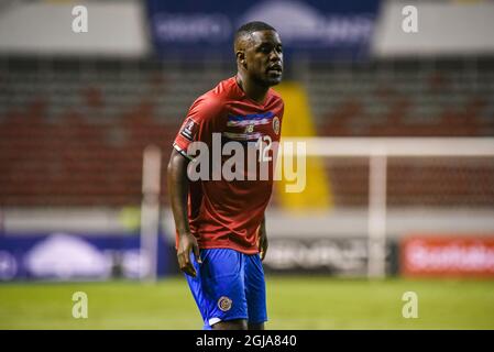 SAN JOSE, Costa Rica: Joel Campbell del Costa Rica durante il 1-1 pareggio gioco tra Costa Rica e Giamaica nel CONCACACAF FIFA World Cup Qualificers o Foto Stock