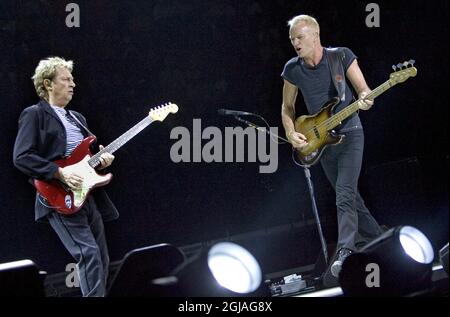 ** Singer Gordon Sumner AKA Sting riceverà il Premio Polar Music è stato annunciato Martedì.** STOCCOLMA 20070829 Sting della band la polizia si esibisce durante un concerto alla Globe Arena di Stoccolma Mercoledì 29 agosto 2007 Foto Claudio Bresciani / Scanpix / Kod 10090 Foto Stock