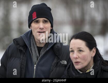 BENGTSFORS 2017-03-07 attore statunitense Matt Dillon durante un incontro stampa sul nuovo film del regista danese Lars von Trier 'The House That Jack Built' a Bengtsfors, Svezia 7 marzo 2017. Foto: Bjorn Larsson Rosvall / TT / kod 9200 Foto Stock