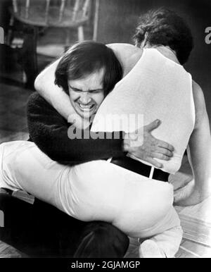 Jack Nicholson, sul set del film, 'cinque pezzi facili', Columbia Pictures, 1970 Foto Stock