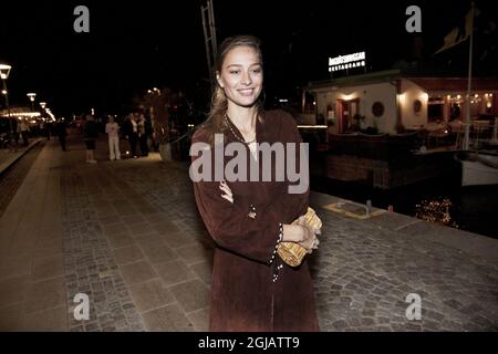 STOCCOLMA 2017-08-24 Beatrice Borromeo, sposata con Pierre Casiraghi di Monacoâ a visto a Stoccolma, Svezia giovedì. Beatrice Borromeo sta partecipando al matrimonio tra Axel StaÃ«l von Holstein, 36, ed Erika Widegren, a Stoccolma venerdì Foto: Olle Sporrong / EXP / TT / Kod: 7112 ** OUT SWEDEN OUT ** Foto Stock