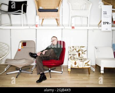 Ingvar Kamprad, il magnate d'affari svedese e il fondatore di IKEA Foto Stock