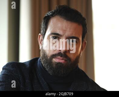 STOCCOLMA 20171127 Tom Cullen, attore della serie HBO "Knightfall". Foto: Fredrik Sandberg / TT / kod 10080 Foto Stock