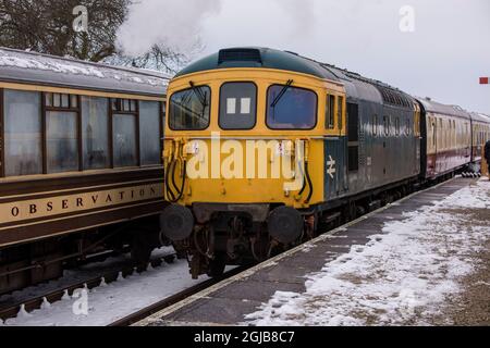 Swanage Railway Marzo 2018 Winter Scenes Foto Stock