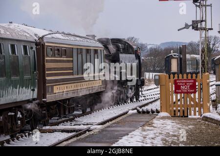 Swanage Railway Marzo 2018 Winter Scenes Foto Stock