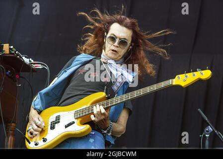 SOLVESBORG 20180607 Glenn Hughes si esibisce durante il Sweden Rock Festival di Norje, al di fuori di Solvesborg, nel sud della Svezia, il 07 giugno 2018. Foto: Claudio Bresciani / TT / code 10090 Foto Stock