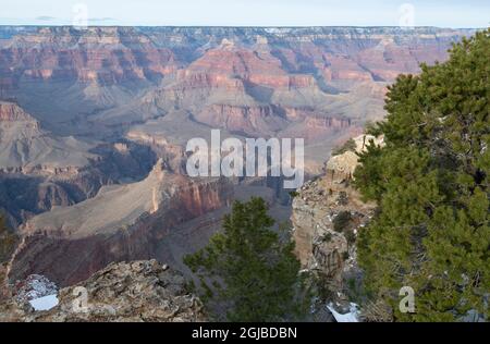 Hopi Point, il Parco Nazionale del Grand Canyon, Arizona, Stati Uniti d'America Foto Stock