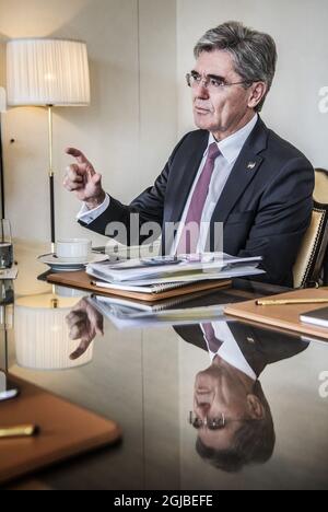 STOCCOLMA 2018-04-19 Joe Kaeser, CEO di Siemens AG, Berlino e Monaco, Foto: Tomas Oneborg / SVD / TT / Kod: 30142 Foto Stock