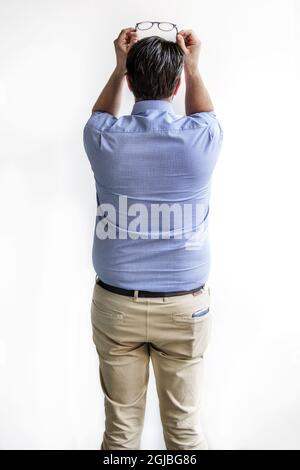 STOCCOLMA 2018-08-18 Jimmie Akesson, Presidente dei Democratici svedesi durante un'intervista prima delle elezioni generali del 9 settembre 2018. Foto: Anna-Karin Nilsson / EXP / TT / kod 7141 ** FUORI SVEZIA ** Foto Stock