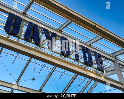 MIAMI, STATI UNITI D'AMERICA - 29 marzo 2018: L'ingresso al Bayside Marketplace nel centro di Miami Foto Stock