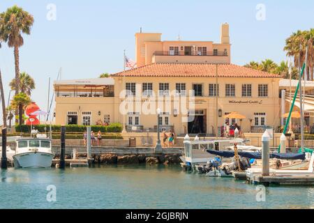 USA, California, Santa Barbara. Lungomare, museo marittimo di Santa Barbara. Foto Stock