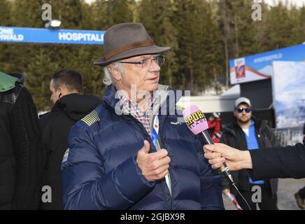 SEEFELD 20190223 il re svedese Carl Gustaf ai Campionati mondiali di sci nordico del FIS 2019 a Seefeld., Austria. Foto Fredrik Sandberg / TT kod 10080 *** Foto Stock